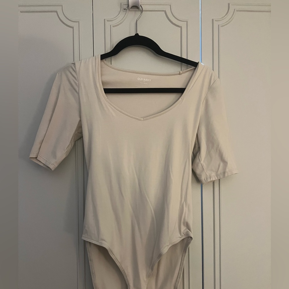 Cream Bodysuit by Old Navy